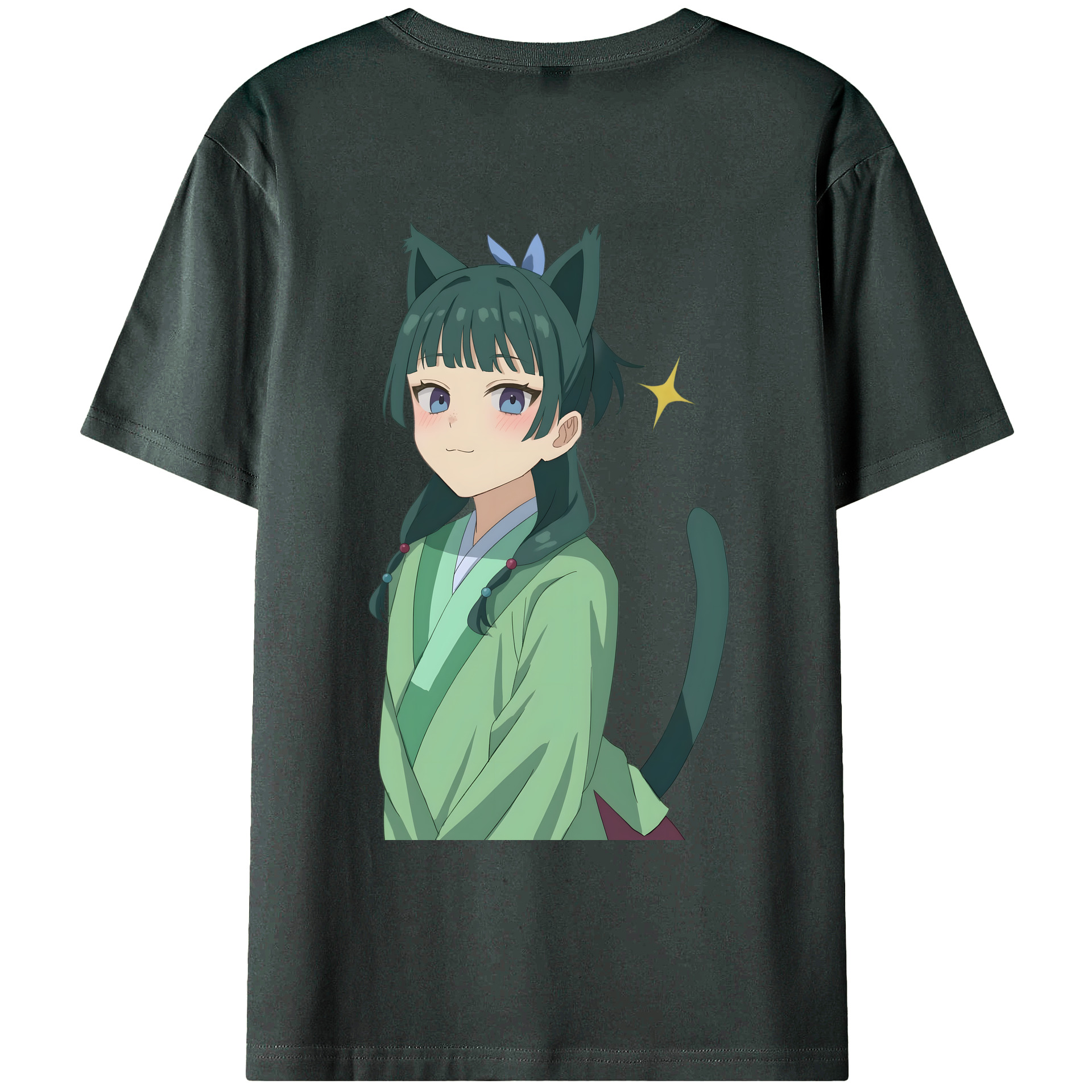 （画像用） 薬屋のひとりごと The Apothecary Diaries 綿100％ メンズ半袖Tシャツ（バックプリント） 通気性